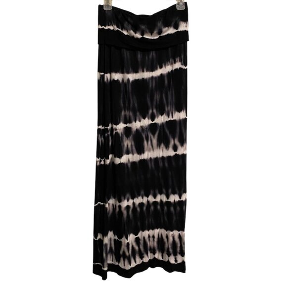 a.n.a. Black and White Tie Dye Maxi Skirt Size Medium - Picture 2 of 10